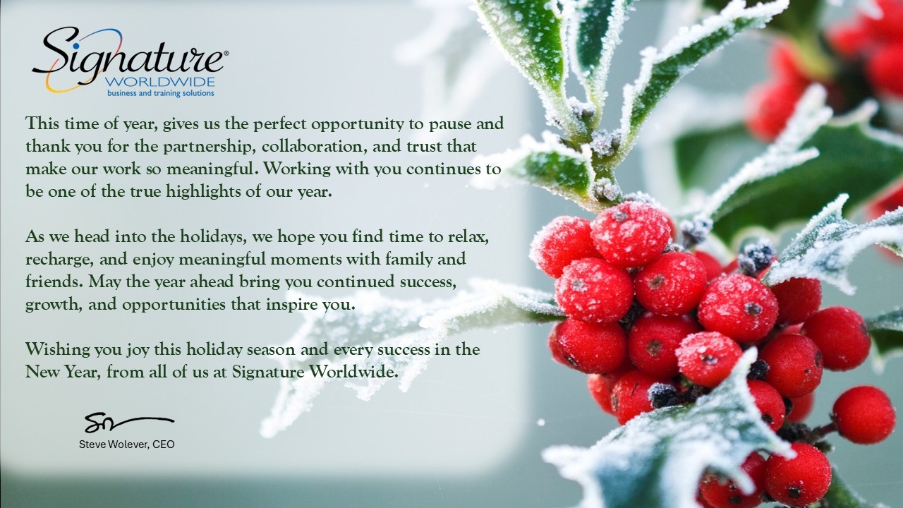 Signature Worldwide 2025 Holiday card